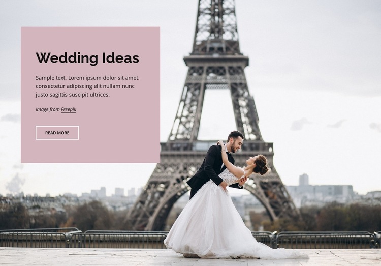 Wedding in Paris Website Builder Templates