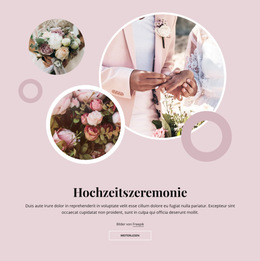 Romantische Hochzeitszeremonie – Fertiges Website-Design