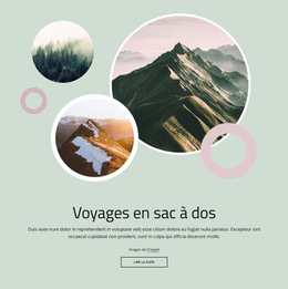 Les Meilleurs Voyages En Sac À Dos : Modèle De Site Web Simple