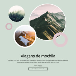 Melhores Viagens De Mochila - Modelo De Página HTML