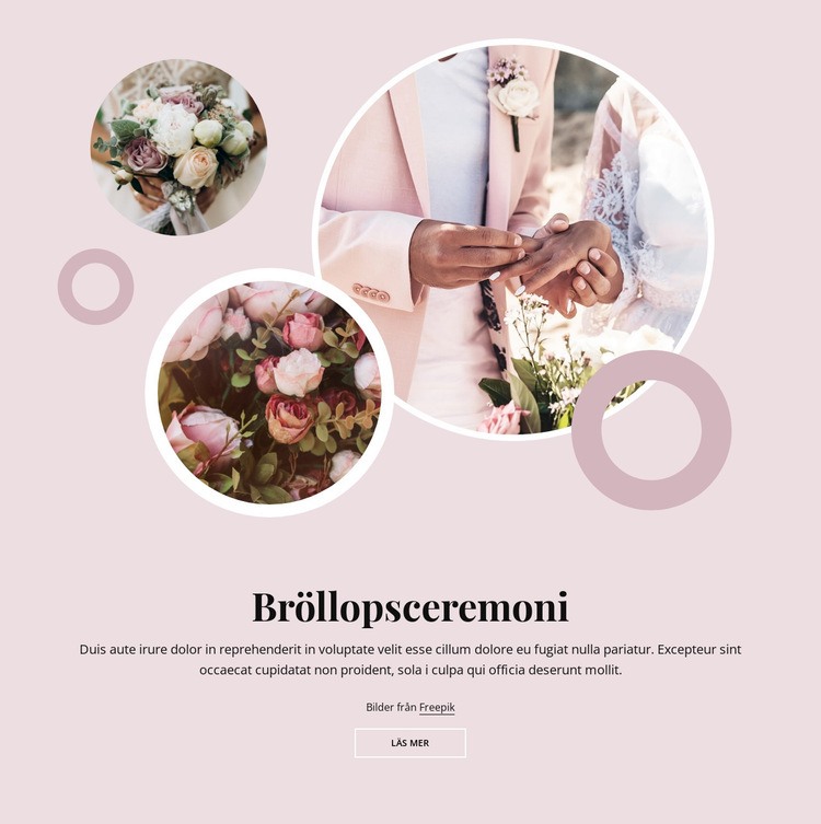 Romantisk bröllopsceremoni WordPress -tema