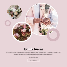 Romantik Düğün Töreni - Tek Sayfalı Tasarım