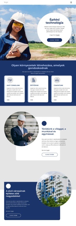 Építési Technológia – Reszponzív WordPress Téma