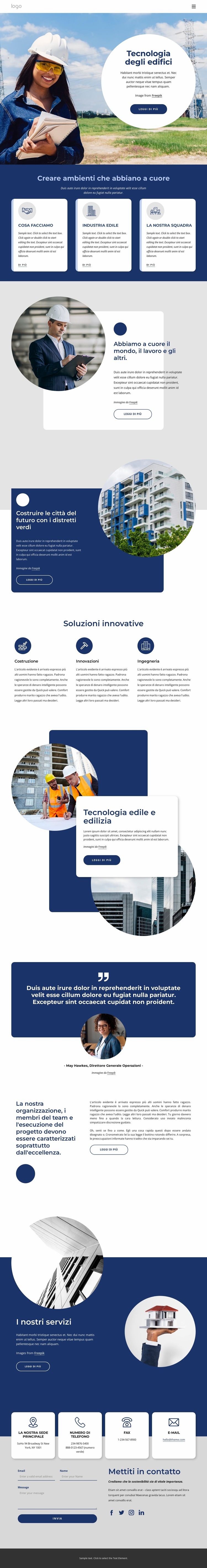 Tecnologia degli edifici Progettazione di siti web