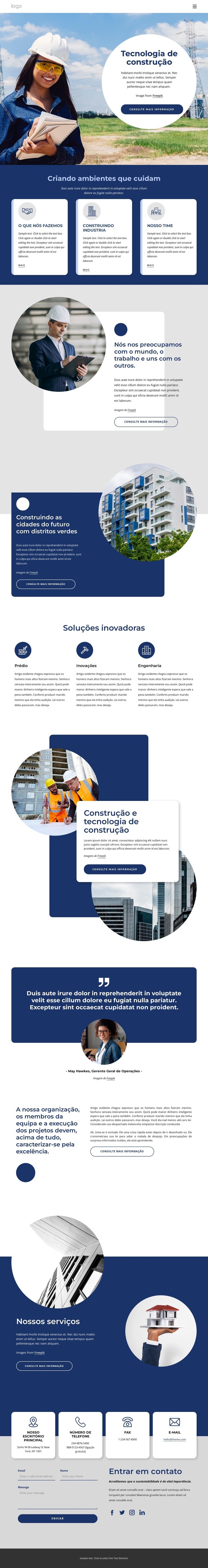 Tecnologia de construção Design do site