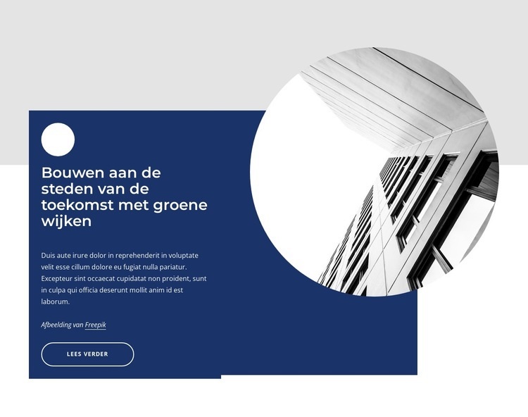 Groene steden Html Website Builder