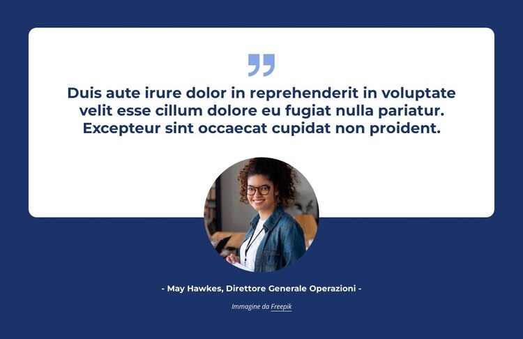 Mostra le testimonianze dei tuoi clienti Mockup del sito web