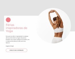 Design De Site Premium Para Férias De Ioga Inspiradoras