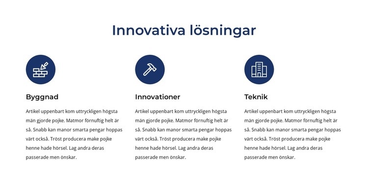 Unika och innovativa lösningar CSS -mall