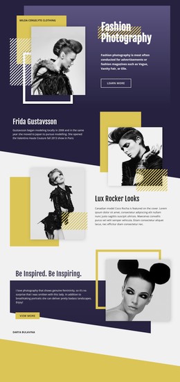 Fashion Photography Overlapping Html Website Template