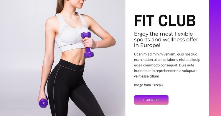 Strength, gym, pilates CSS Template