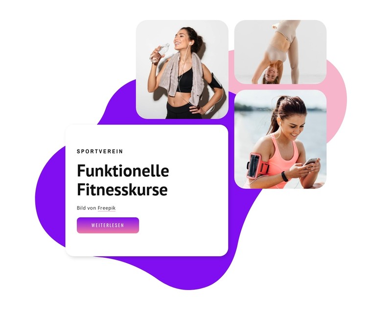 Gruppenfitnesskurse CSS-Vorlage