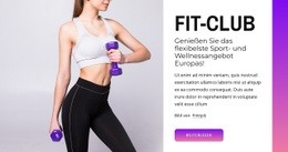 Kraft, Fitness, Pilates - Vorlage Für Eine Seite