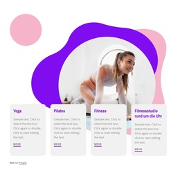 Boxen, Zumba, Vinyasa-Yoga - Bestes Website-Vorlagendesign