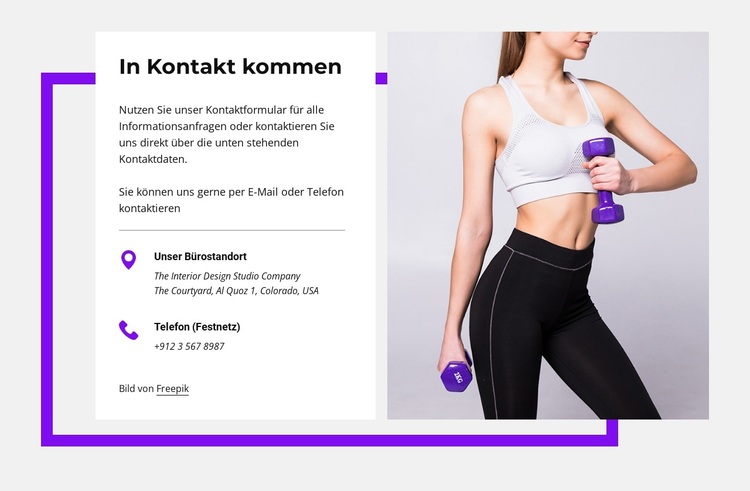 Kontaktblock mit Form WordPress-Theme