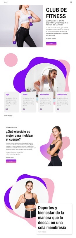 Ofrecemos Más De 80 Clases A La Semana. - Diseño De Sitios Web Gratuito