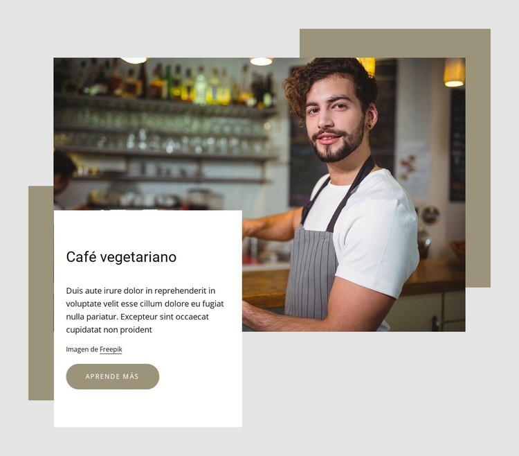 Café vegetariano Diseño de páginas web