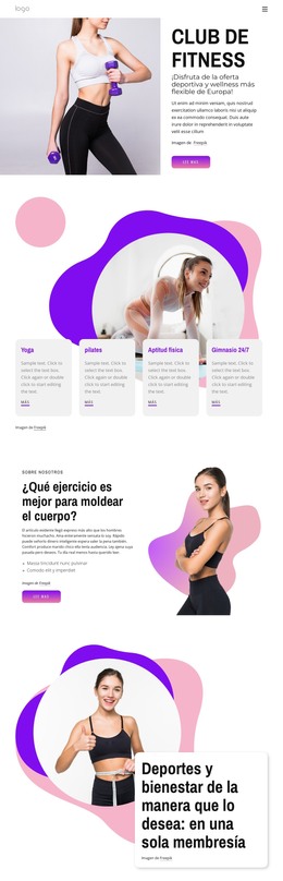 Ofrecemos Más De 80 Clases A La Semana.: Plantilla De Página HTML
