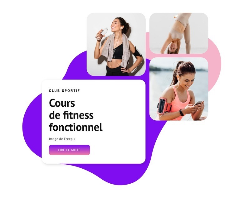 Cours collectifs de fitness Modèles de constructeur de sites Web