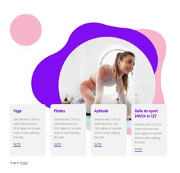 Boxe, Zumba, Yoga Vinyasa Modèle HTML5 Et CSS3