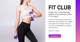 Page HTML For Strength, Gym, Pilates