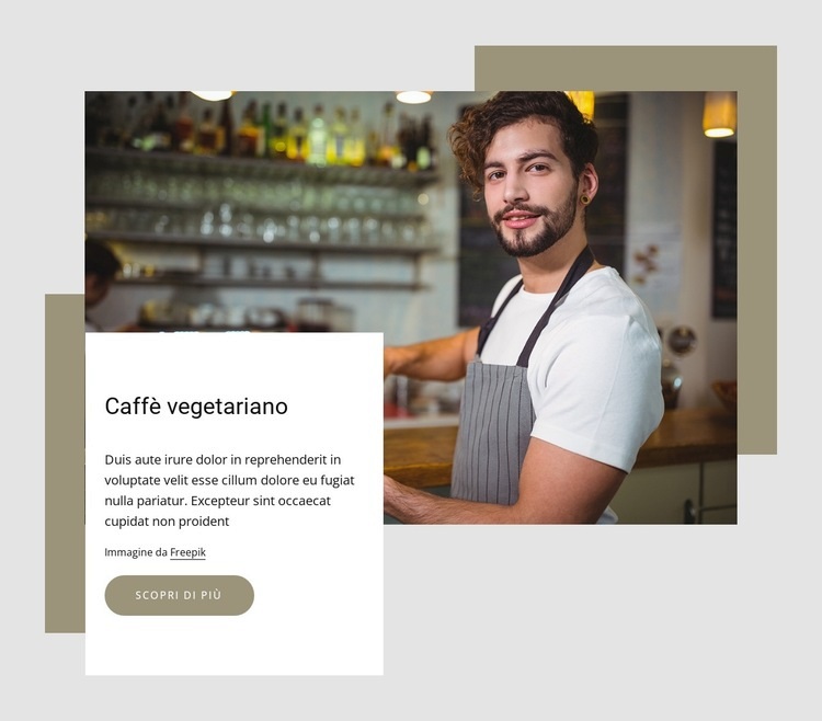 Caffè vegetariano Costruttore di siti web HTML