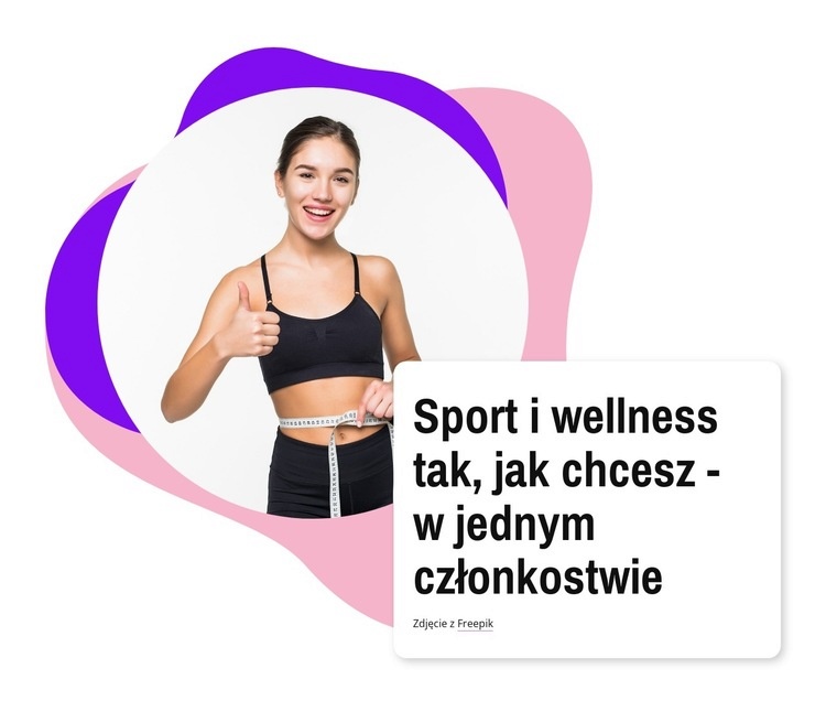 Sport i wellness Makieta strony internetowej