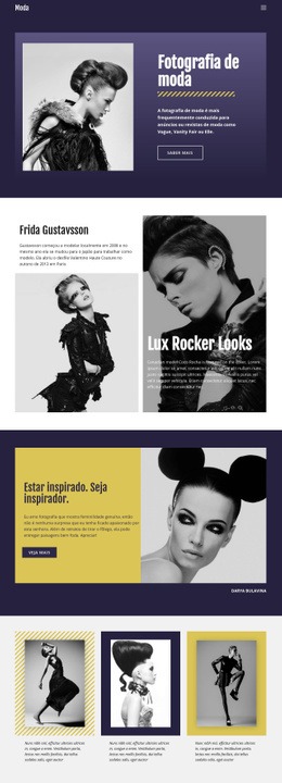 Crie Seu Próprio Site Para Fotografia De Moda Em Estilo Clássico