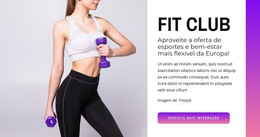 Força, Academia, Pilates - Modelo De Site Simples