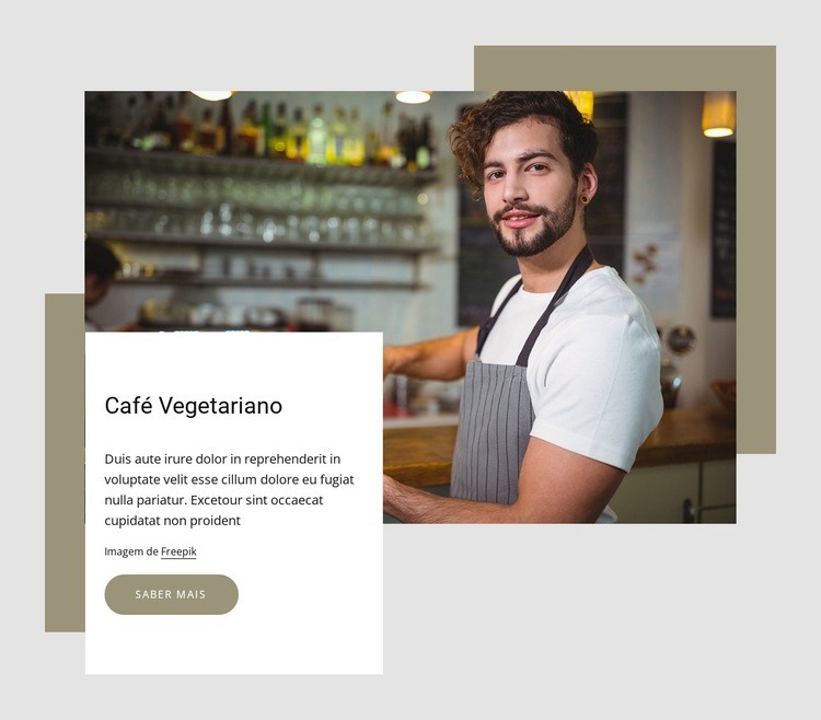 Café vegetariano Modelo de uma página