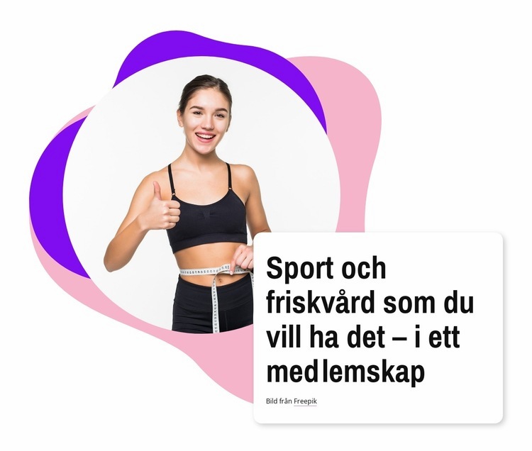 Sport och friskvård Hemsidedesign