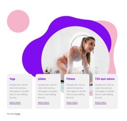 Boks, Zumba, Vinyasa Yoga - HTML5 Açılış Sayfası