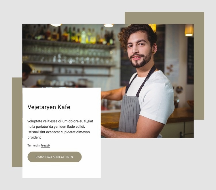 Vejetaryen kafe Web sitesi tasarımı