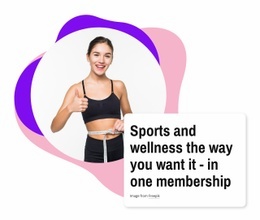 Sports And Wellness Web Page Design
