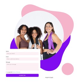 Formulaire De Contact Avec Formes Et Image - Modèle HTML De Base