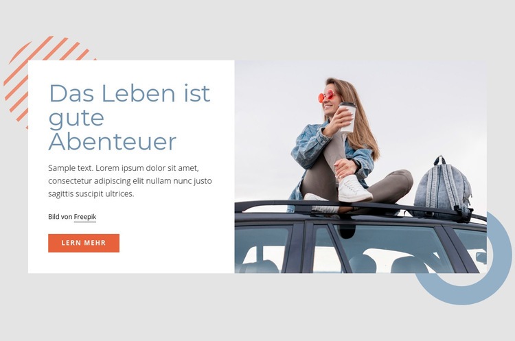 Das Leben ist gute Abenteuer HTML5-Vorlage