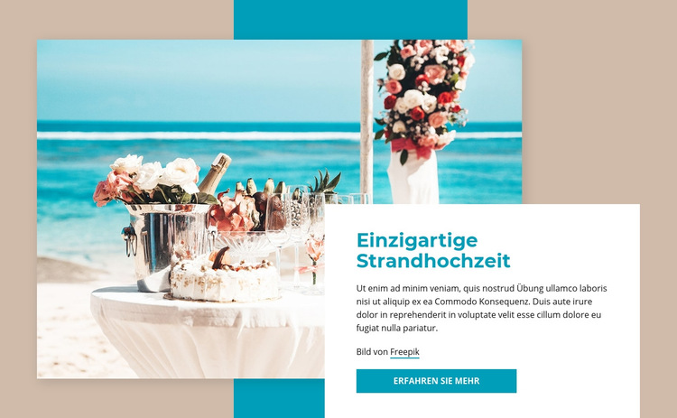 Strandhochzeit Website-Vorlage
