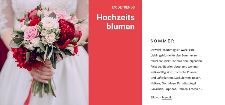 Hochzeitssträuße WordPress-Theme