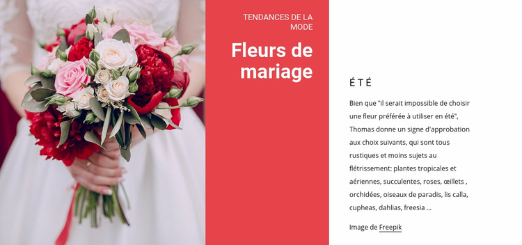 Bouquets de mariage Modèle Joomla