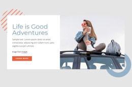 Life Is Good Adventures - Simple Homepage Design