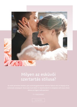 Esküvői Szertartás Stílusa Weboldal Tervezés