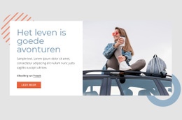 HTML5-Thema Voor Het Leven Is Goede Avonturen