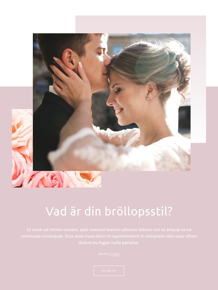 Bröllopsceremoni stil HTML-mall