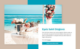 Plaj Düğünü - HTML Sayfası Şablonu