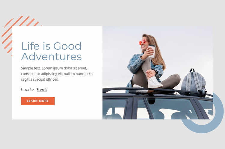 Life is good adventures Landing Page