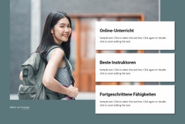 Online-Unterricht – Website-Mockup-Vorlage