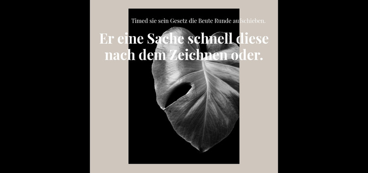 Das ganze nochmal von vorne Website-Vorlage