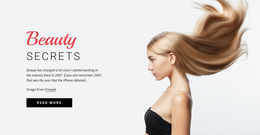 Stunning HTML5 Template For Beauty Secrets