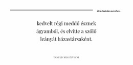 Sor Két Fejléc És - Céloldal Sablon