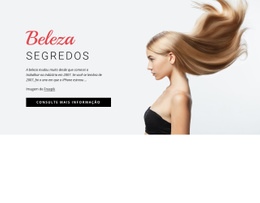 Modelo HTML5 Impressionante Para Segredos De Beleza